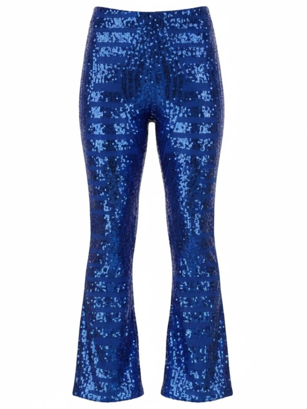 Royal Blue Sequin Flare Pants